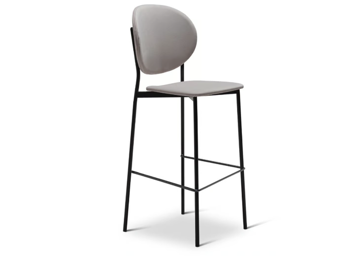 DAME METAL 370-M - High steel stool with back _ Origins 1971